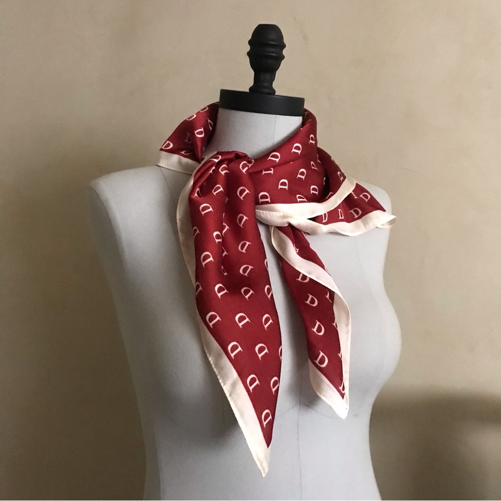 Elegant Red Satin Scarf